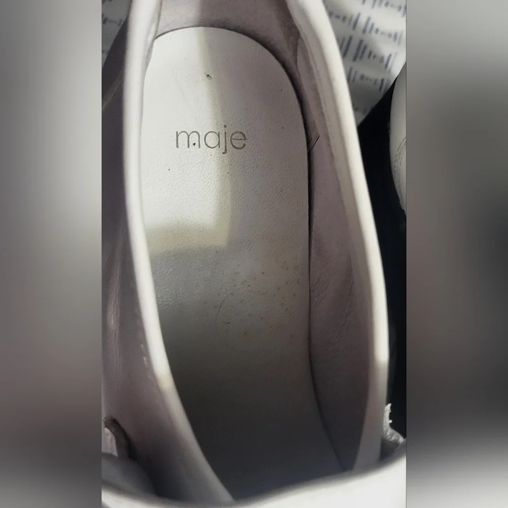 Maje White Chunky Platform Loafers Made In Spain Y2K Style Size 39 (US 9)